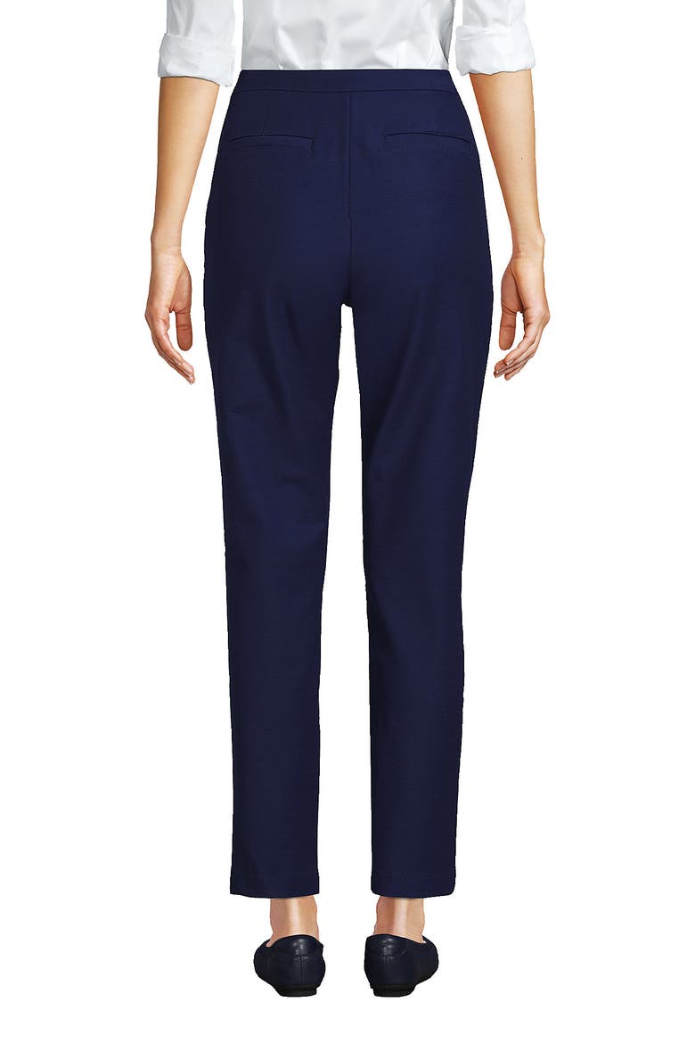 High Rise Bi Stretch Pintuck Pencil Ankle Pants, Alternate, color, Deep Sea Navy