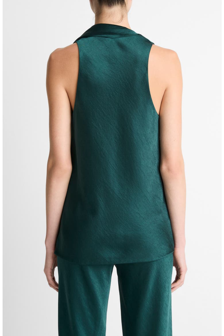 Sleeveless Scarf Satin Top, Alternate, color, JUNIPER