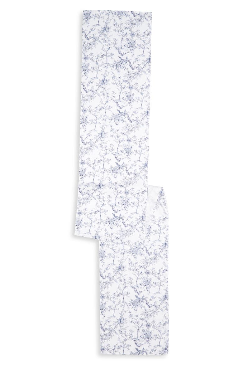 Timeless Toile de Jouy Table Runner, Main, color, WHITE