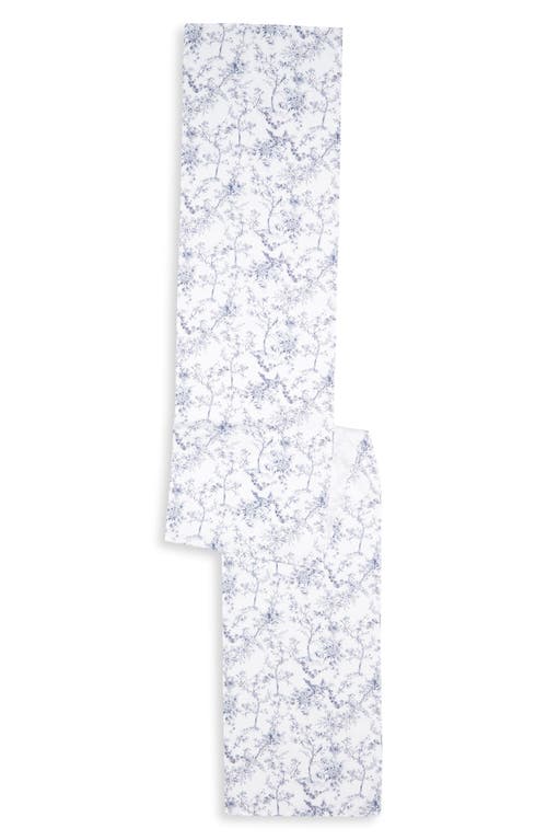 Petite Plume Timeless Toile De Jouy Table Runner In White