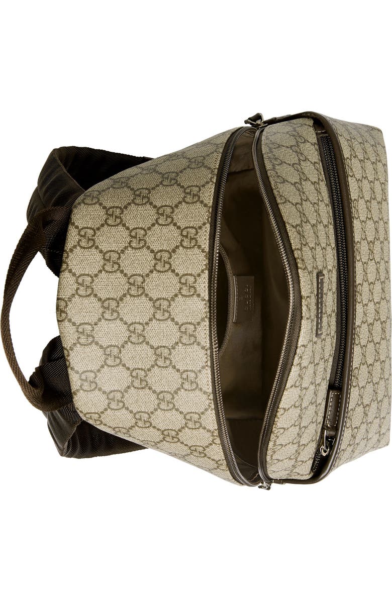 Gucci Logo Canvas Backpack, Alternate, color,