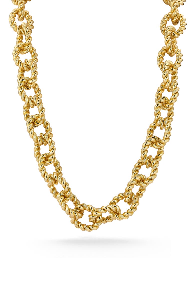 Twisted Link Chain Necklace, Main, color, GOLD