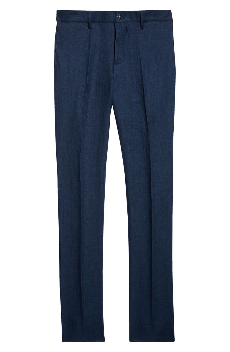 Massimo Alba Mauko Linen Dress Pants, Alternate, color, Blue