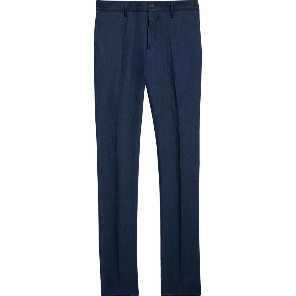 Massimo Alba Mauko Linen Dress Pants In Blue
