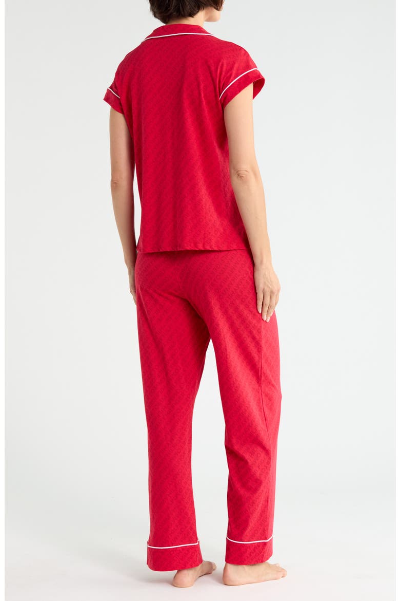 Piped Jersey Pajamas, Alternate, color, DECO LINES TH REGATTA RED