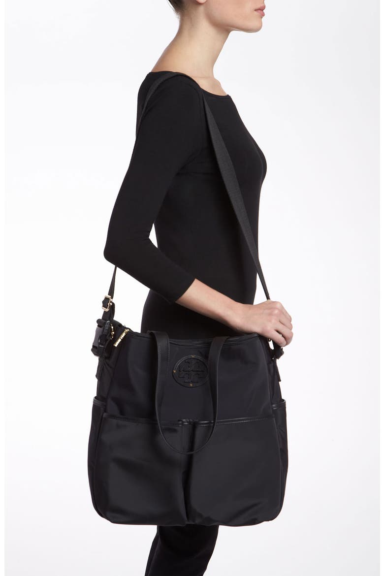 Stacked Logo Baby Bag, Alternate, color, BLACK