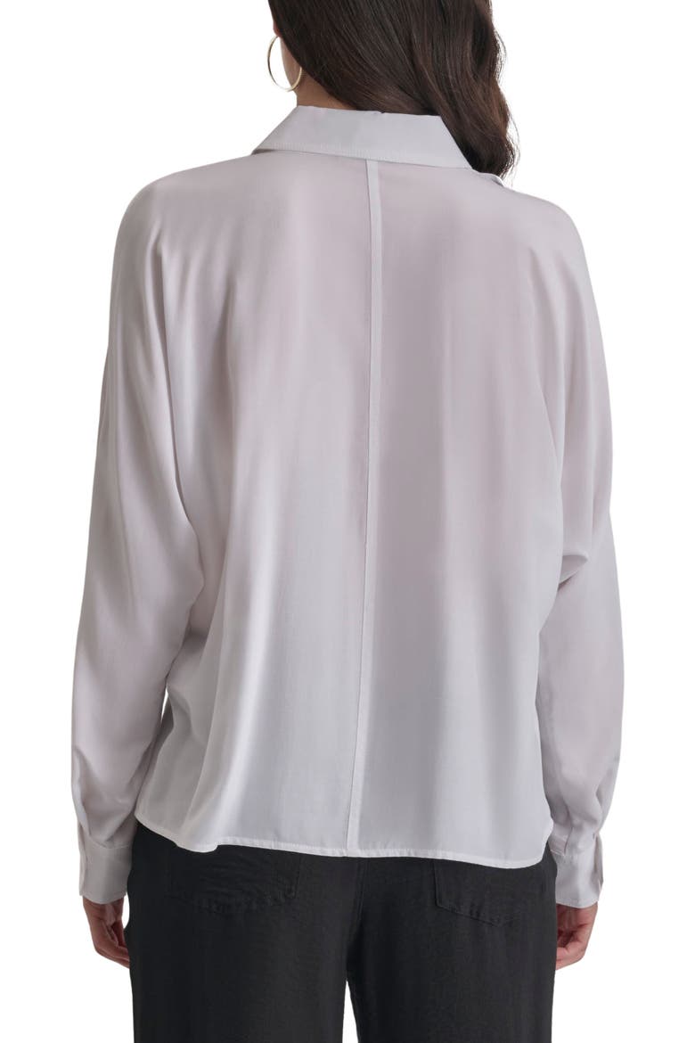 Cold Shoulder Button-Up Shirt, Alternate, color, WHITE