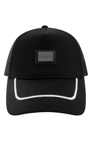 Karl Lagerfeld Paris Plaque Patch Mesh Baseball Cap