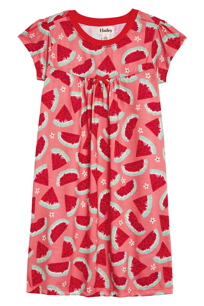 Watermelon Slices Nightgown, Main, color, PINK