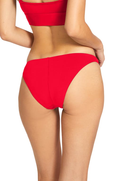 Robin Piccone Ava Bikini Bottoms In Fiery Red