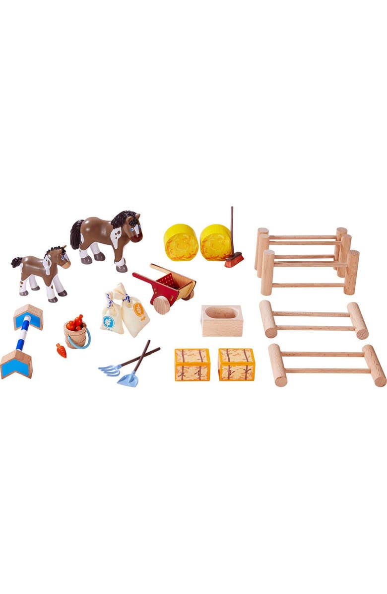 HABA Little Friends Riding Stable, Alternate, color, Multi