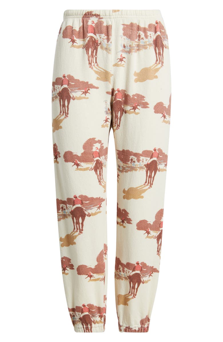 THE GREAT. The Stadium Sweatpants, Alternate, color, Riding Horses Print