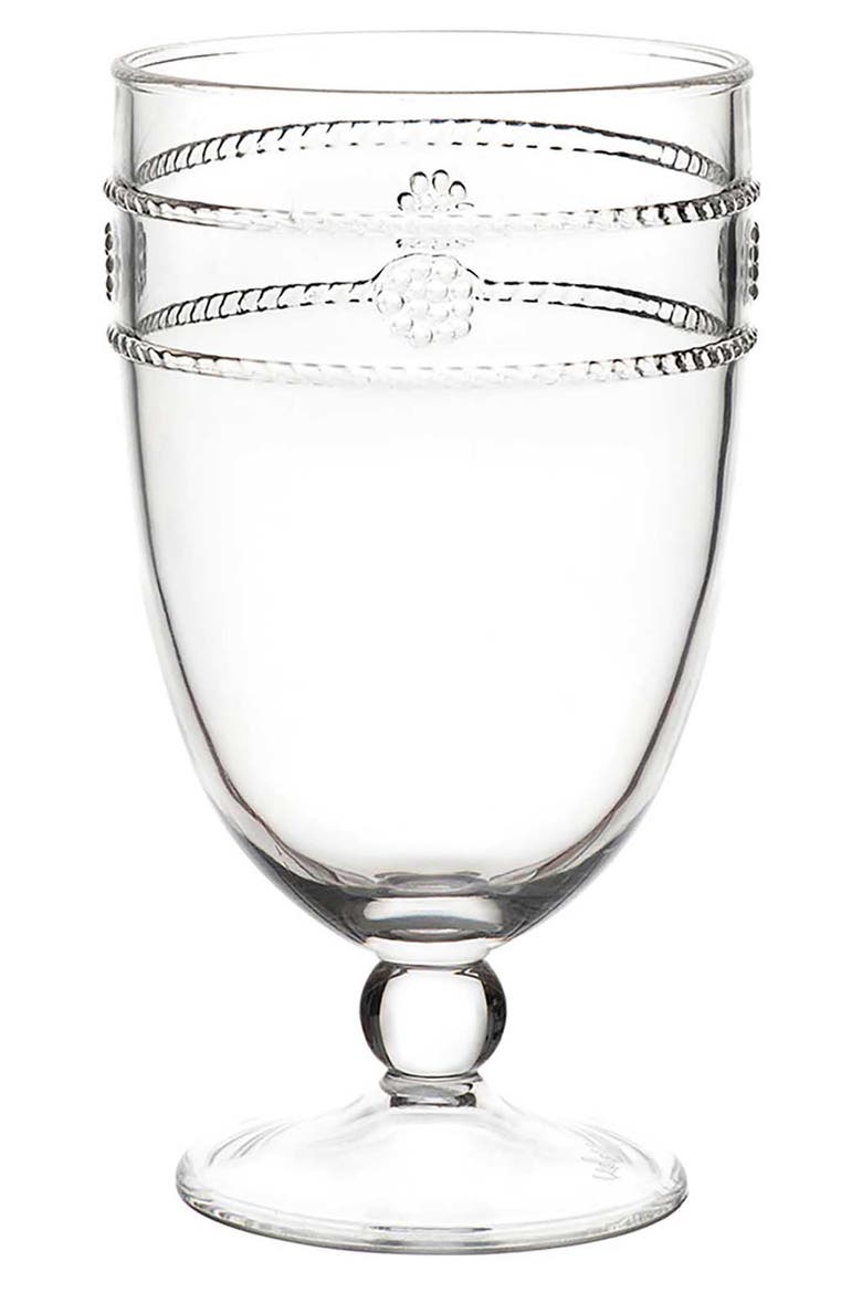 Isabella Set of 4 Acrylic Goblets, Alternate, color, CLEAR