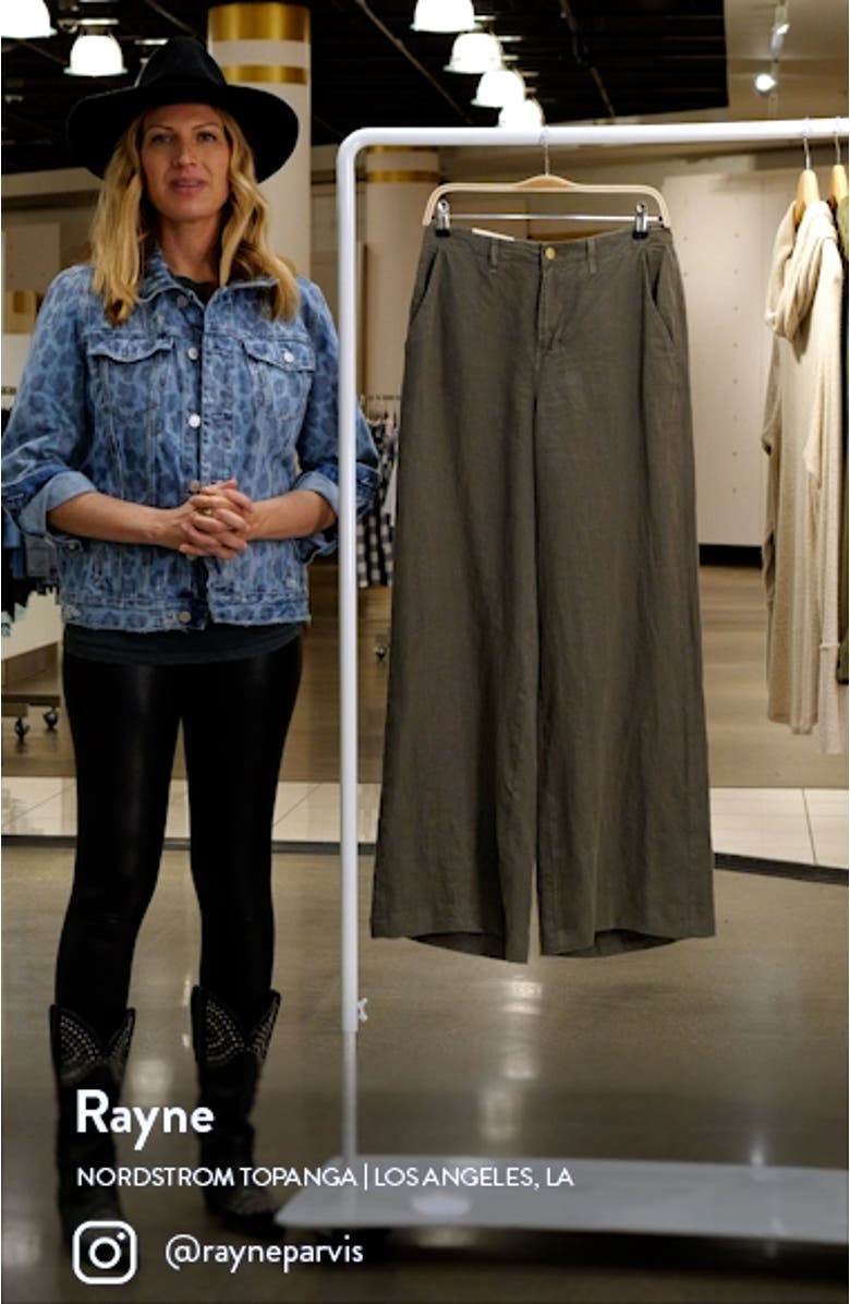 Brie Wide Leg Linen Pants, sales video thumbnail