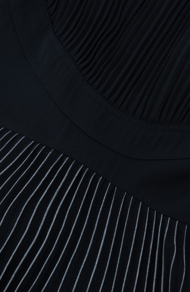 Reiss Rachel Pleated Sleeveless Midi Dress, Alternate, color, Navy