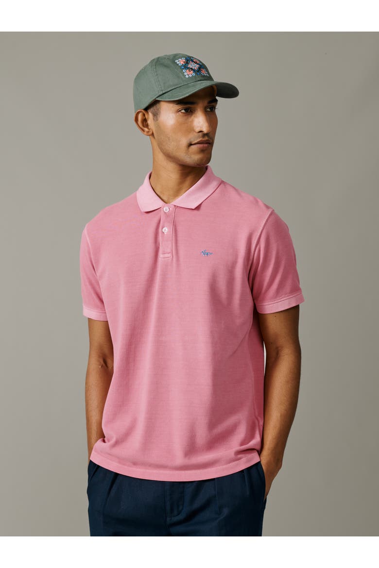 Lusby Short Sleeve Pique Polo Shirt, Main, color, Washed Pink