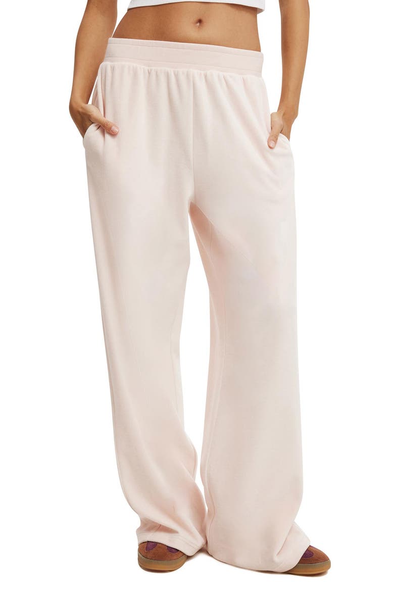 Cotton On Women's Velour Wide Leg Sweatpant, Main, color, 