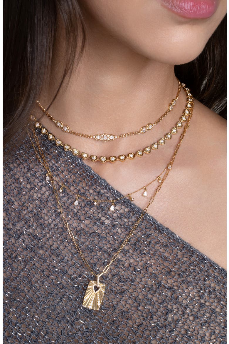 Kiera Diamond Medallion Pendant Necklace, Alternate, color, 18K YELLOW GOLD