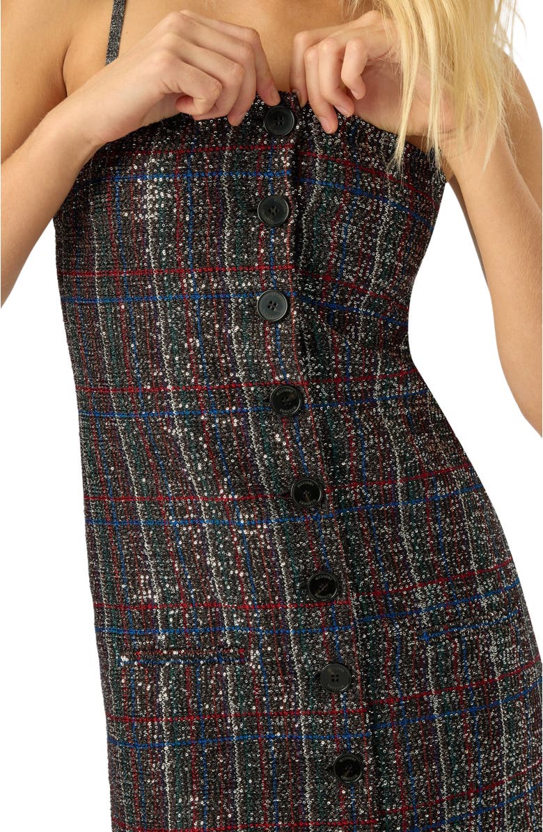 Missoni Mini Button-up Dress With Check Pattern, Alternate, color, Multicoloured