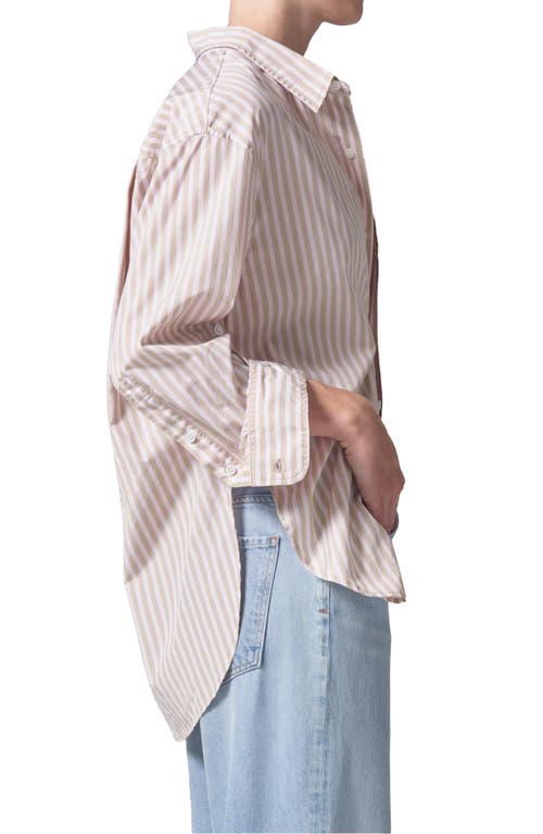 CITIZENS OF HUMANITY CITIZENS OF HUMANITY KAYLA MESA STRIPE OVERSIZE BUTTON-UP SHIRT 