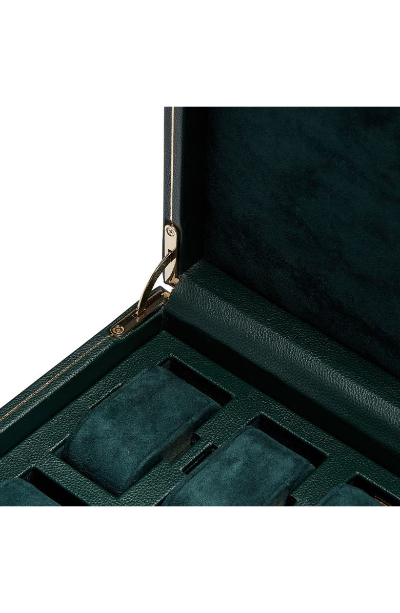 WOLF British Racing 10 Piece Watch Box with Drawer, Alternate, color, Green