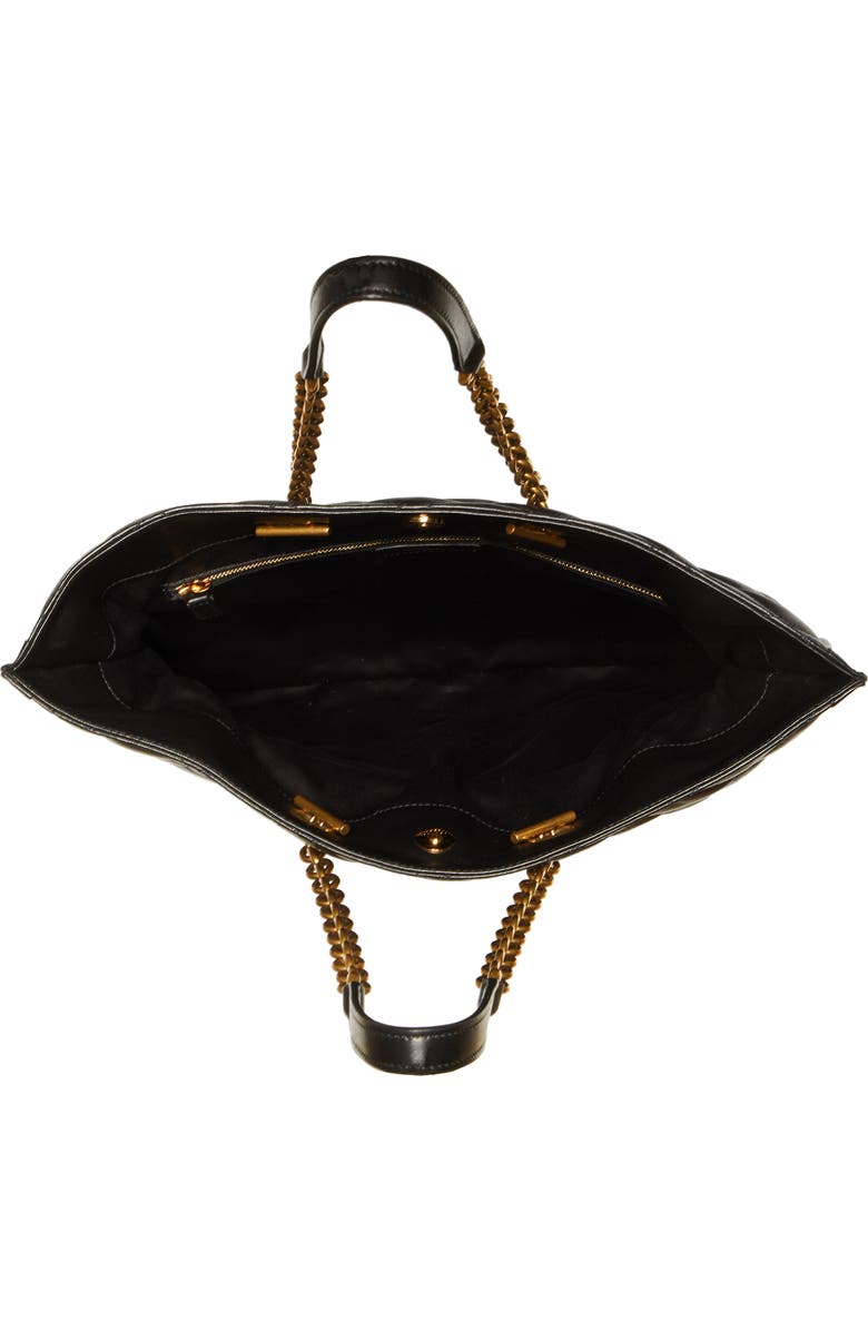 Saint Laurent Matelassé Lambskin Leather Tote, Alternate, color,