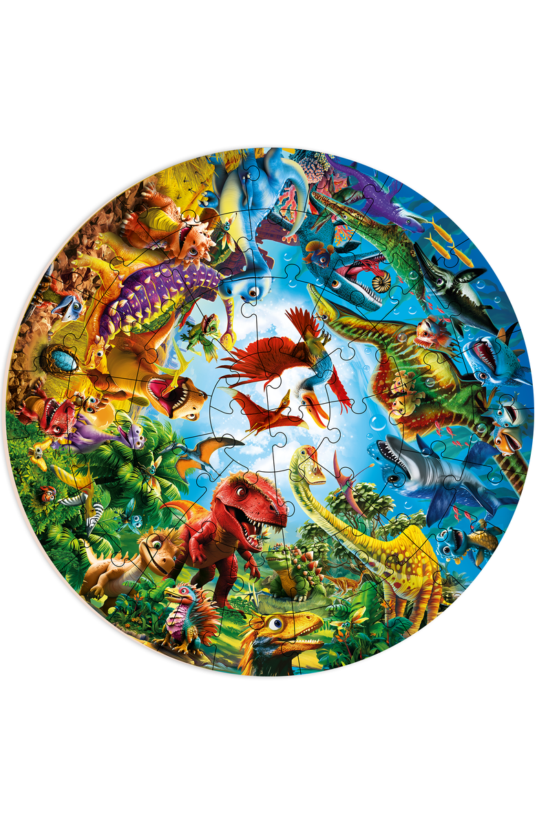 Quokka 48 Piece Round Puzzles - Giant Educational Dino, Main, color, Dino