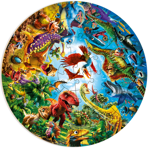 48 Piece Round Puzzles - Giant Educational Dino