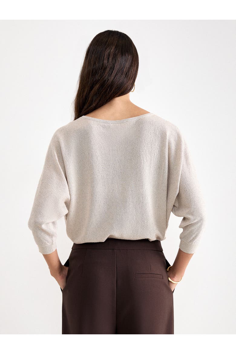 Sequin Cristine Knit Jumper, Alternate, color, Metallic Gold