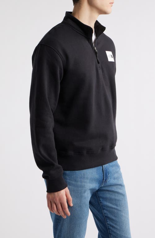 The North Face Box Half Dome Logo Quarter Zip Graphic Pullover In Tnf Black