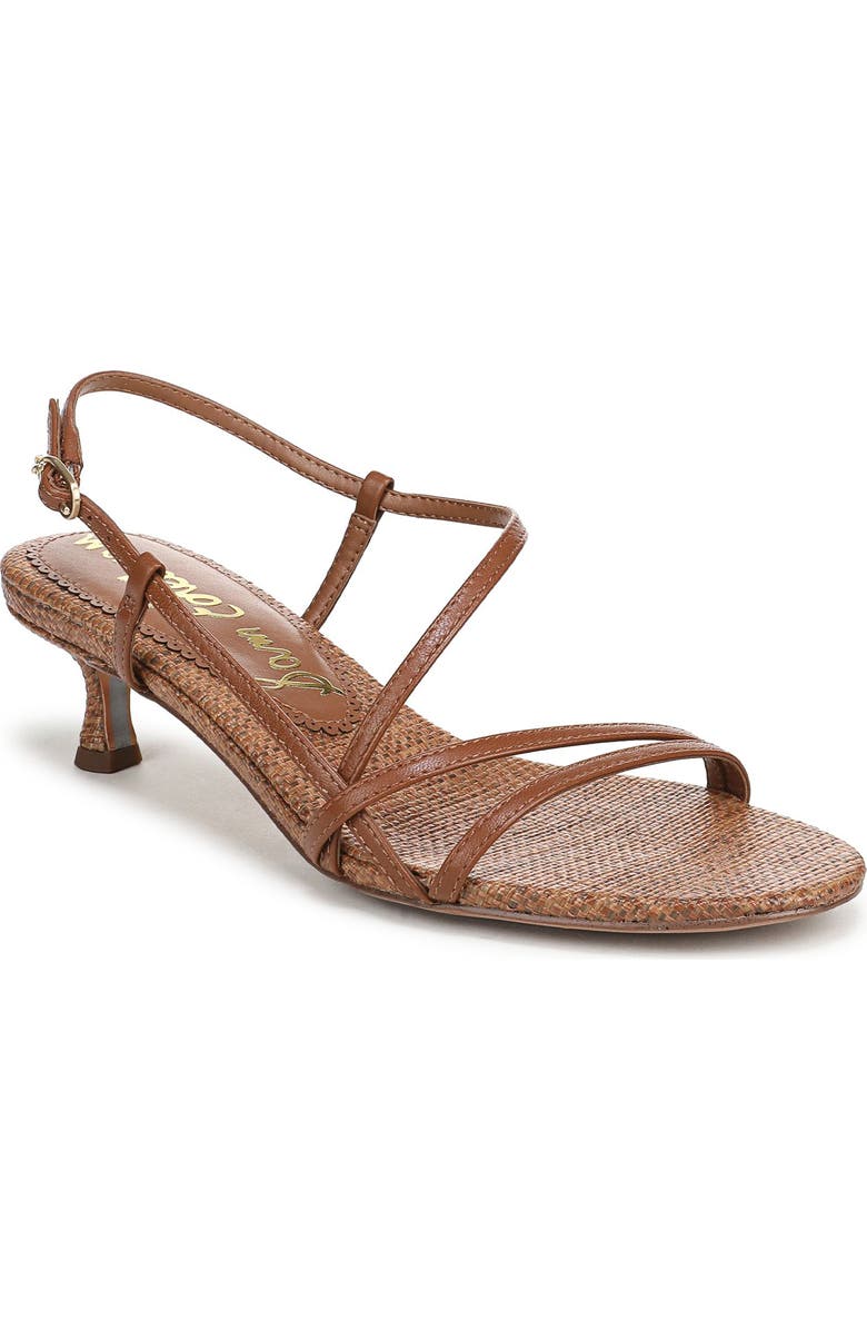 Sam Edelman Cora Slingback Kitten Heel Sandal, Main, color, Rich Cognac