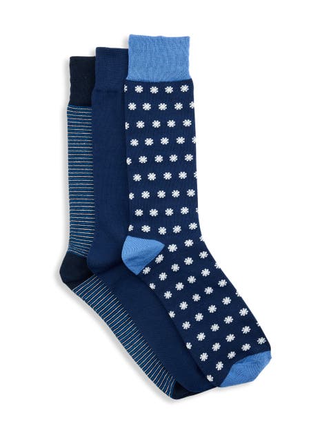 Big & Tall 3-Pk Classic Printed Socks V2