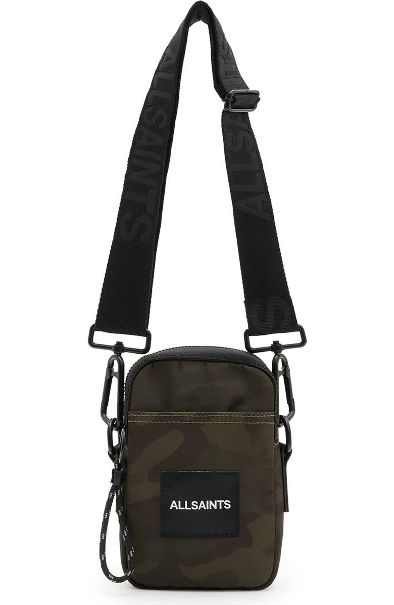 AllSaints Zumo Recycled Polyester Phone Crossbody Bag, Main, color,