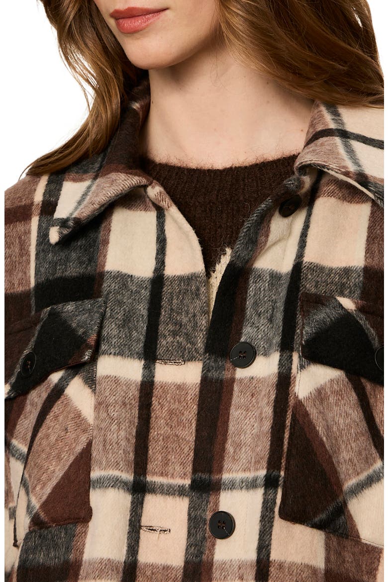 Locket Plaid Coat, Alternate, color, ESPRESSO BROWN MARTINI PLAID
