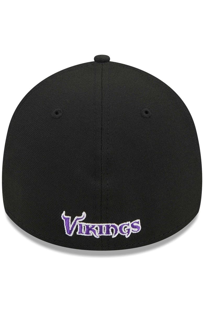 New Era Men's New Era Black Minnesota Vikings Main 39THIRTY Flex Hat, Alternate, color,