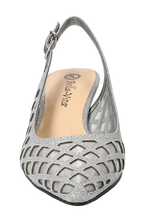 Bella Vita Noel Slingback Pointed Toe Pump In Silver
