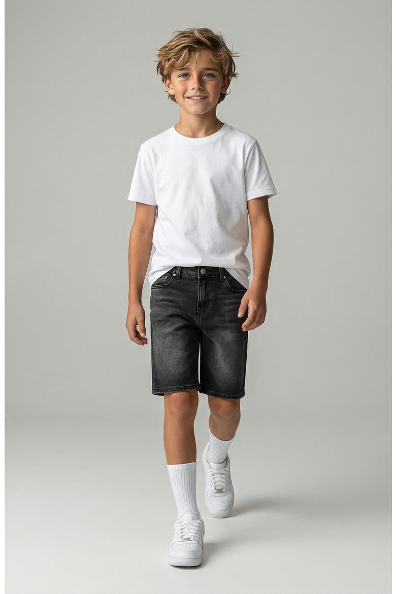 Kids' Brixton Denim Shorts, Alternate, color, WASHED BLACK