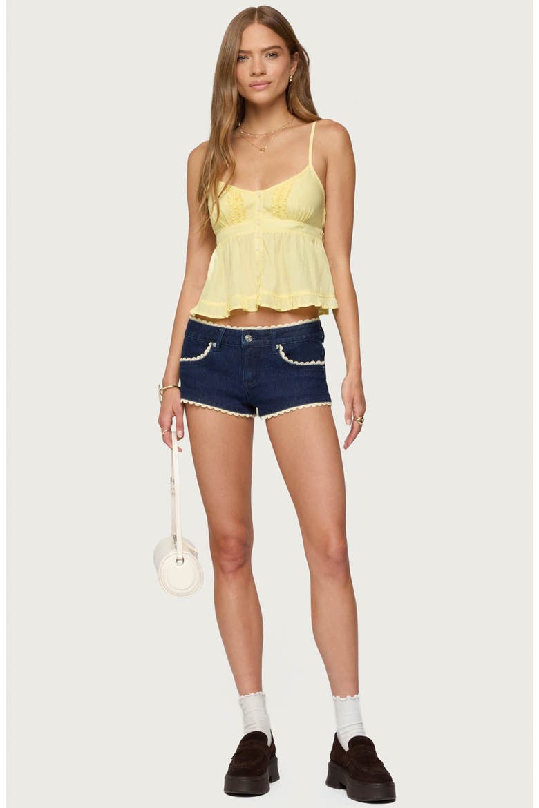 Halsey Ruffle Babydoll Camisole, Alternate, color, YELLOW