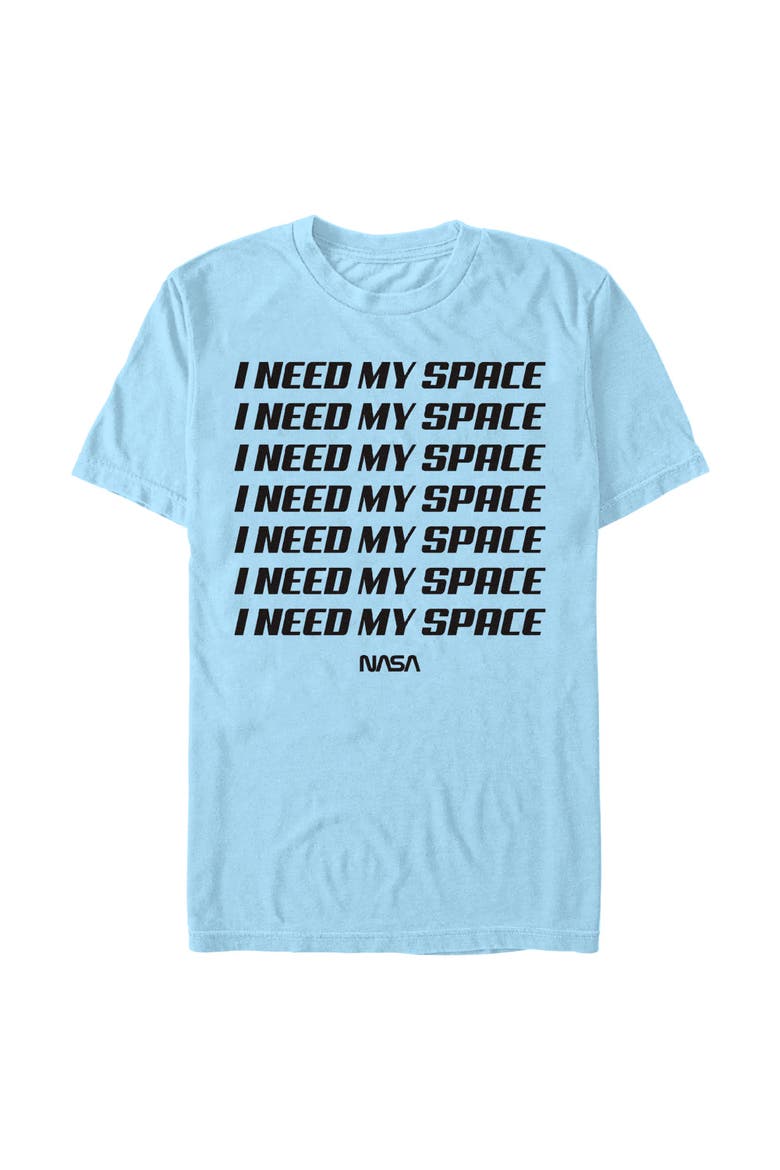 Men's NASA I Need My Space Logo  Graphic T-Shirt, Main, color, Light Blue
