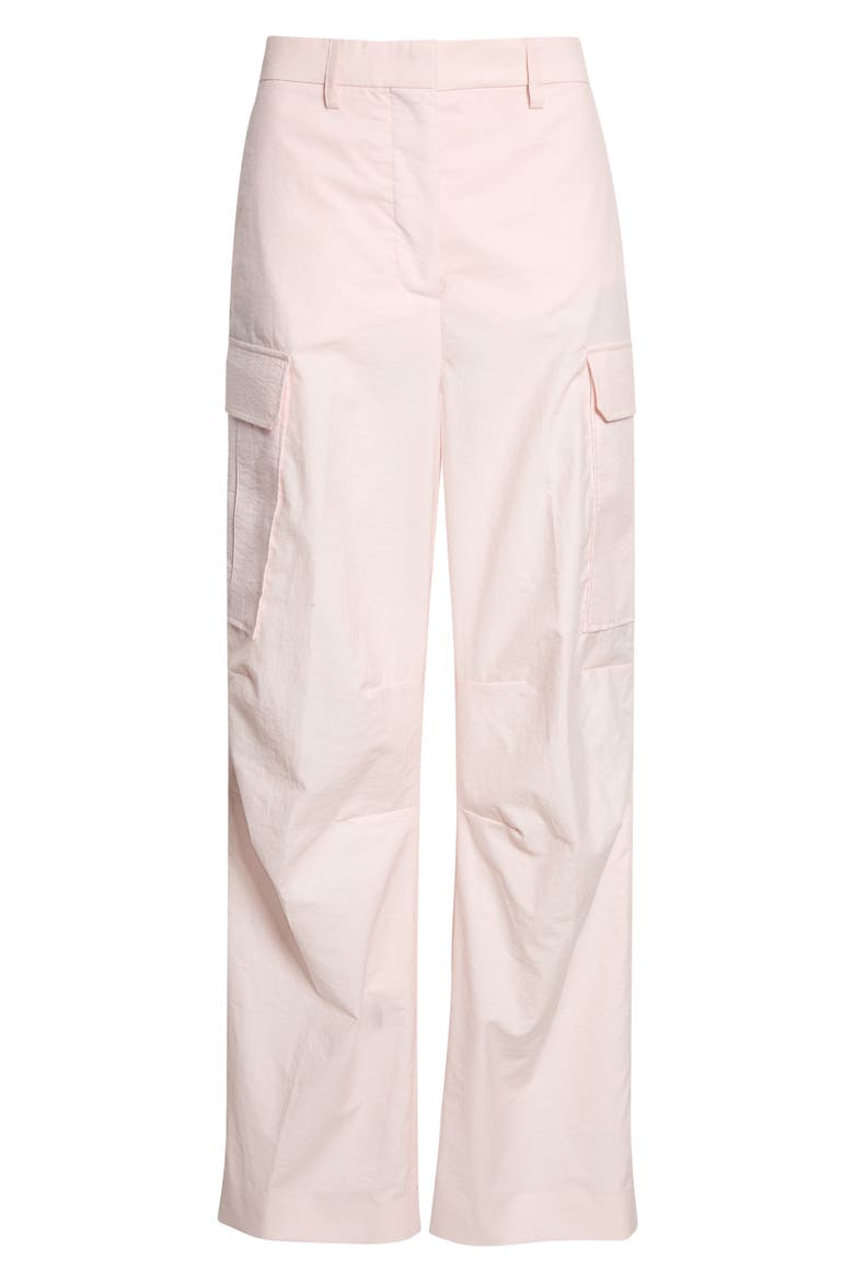 Cotton & Nylon Wide Leg Cargo Pants, Main, color, BABY PINK