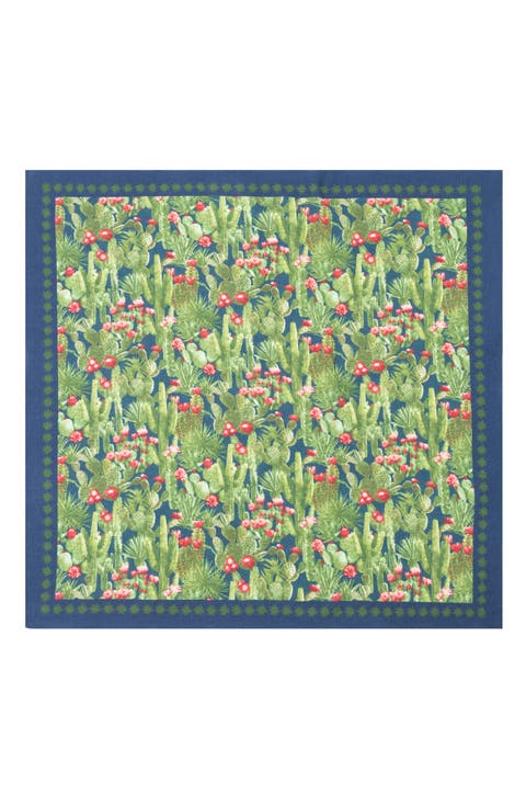 Floral Border Square Bandana