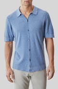 Robert Barakett Kestrel Short Sleeve Linen & Cotton Cardigan