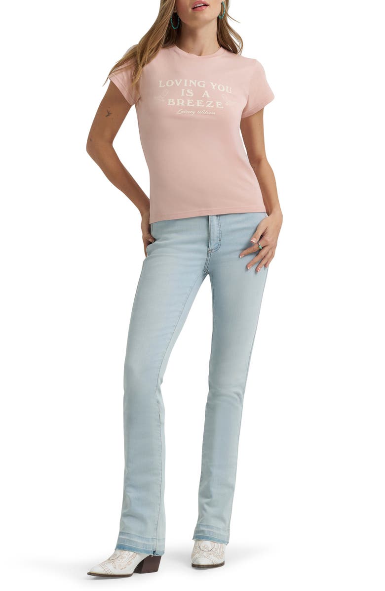 Wrangler x Lainey Wilson Shrunken Graphic T-Shirt, Alternate, color, Pink