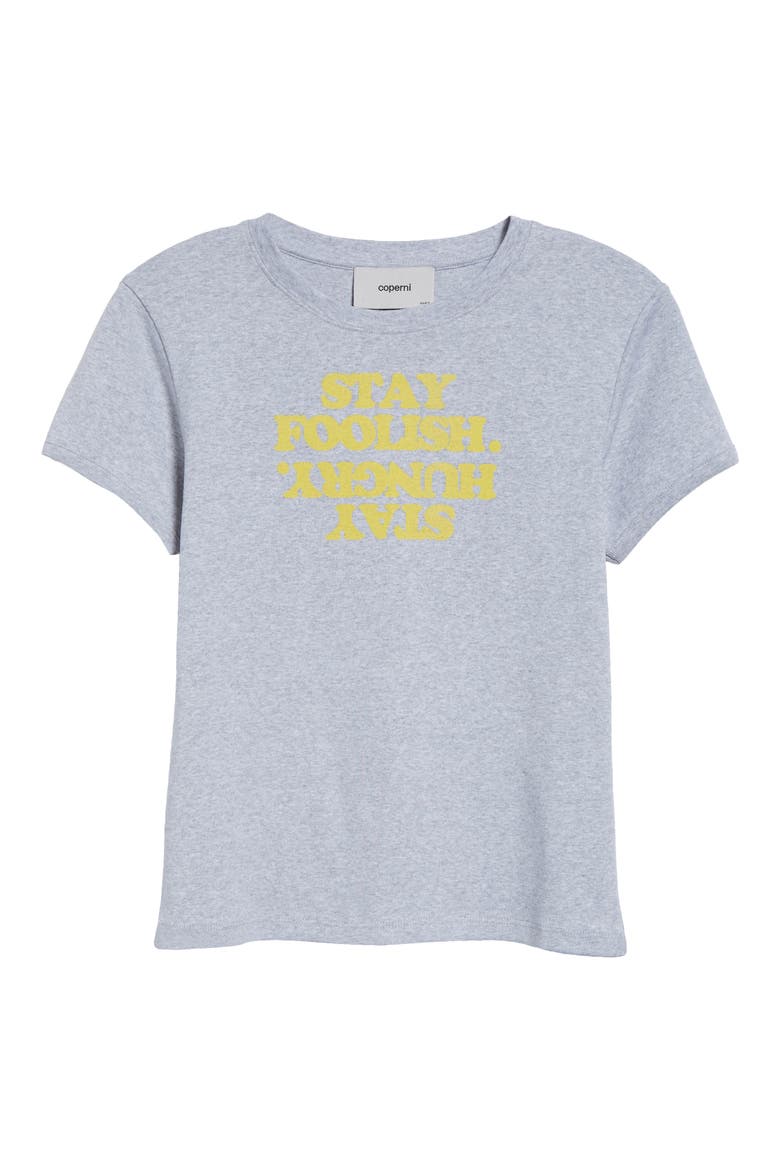Stay Hungry Graphic T-Shirt, Alternate, color, GREY-YELLOW PRINT