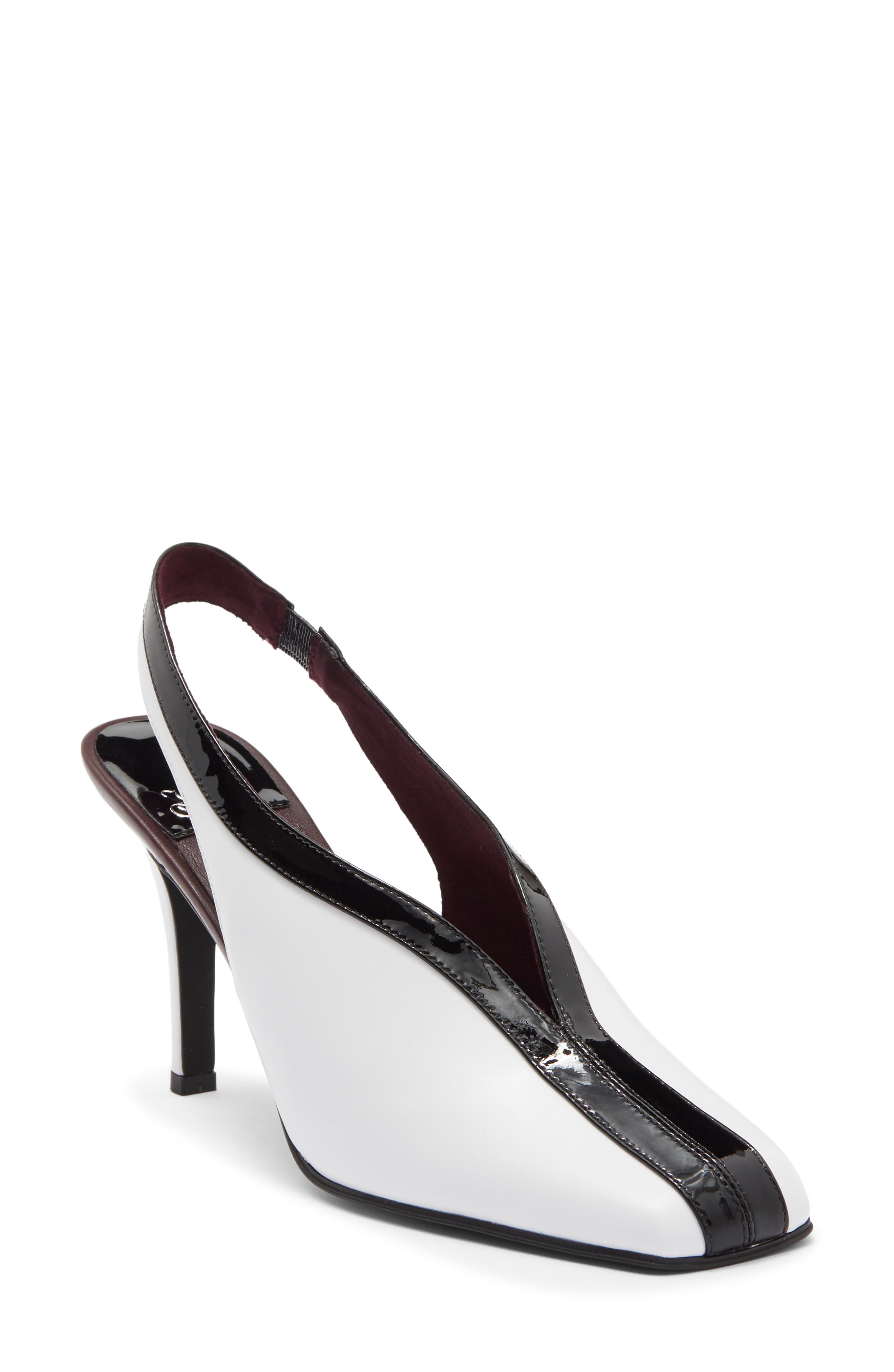 Means Slingback Pump, Main, color, BLACK WHITE COMBO