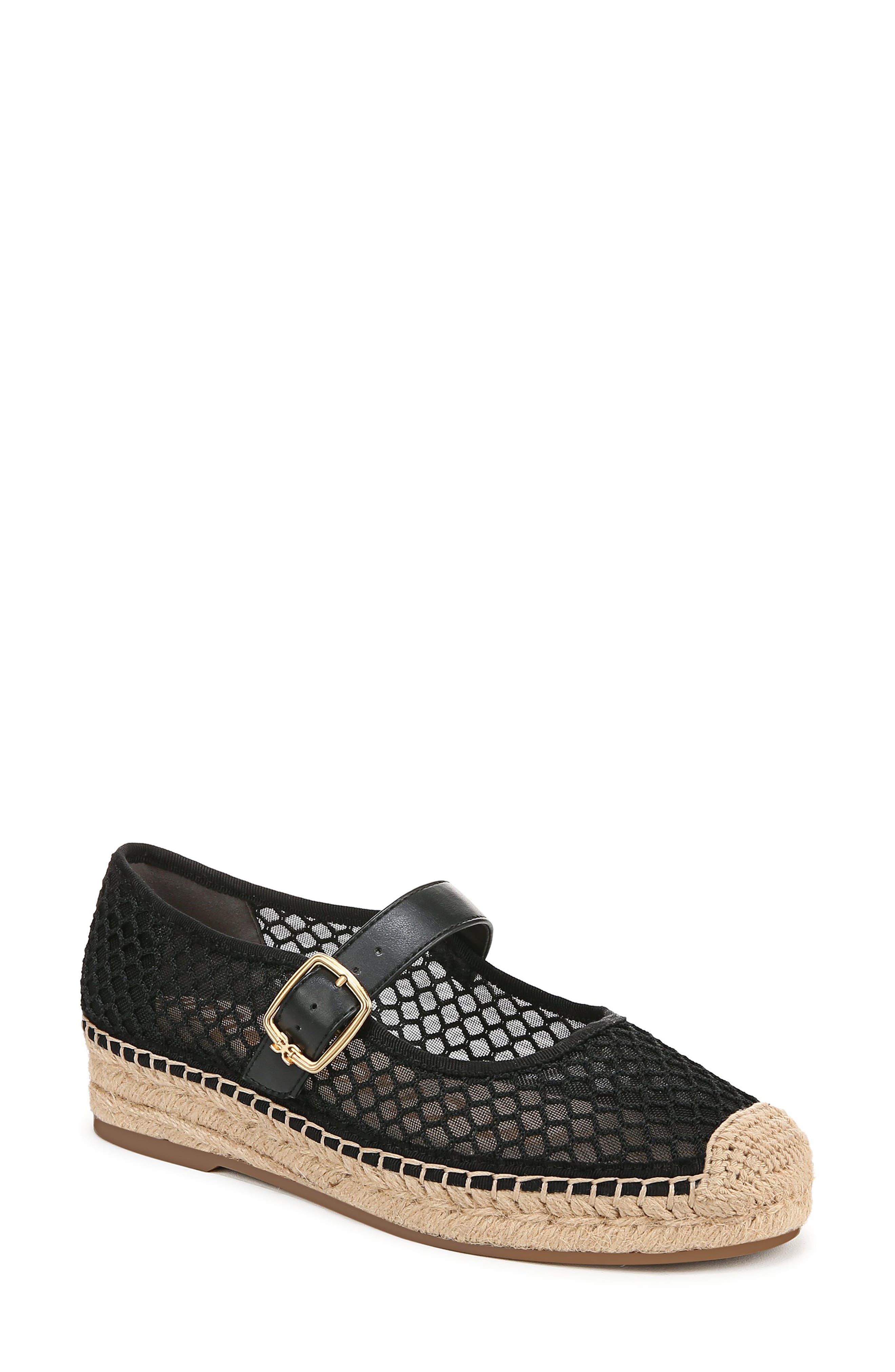 Sam Edelman Mackiemesh Mary Jane Platform Espadrille, Main, color, Black