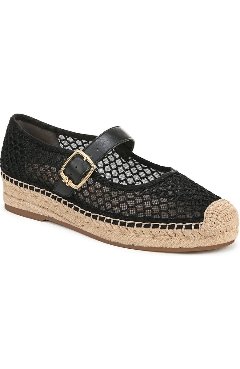 Sam Edelman Mackiemesh Mary Jane Platform Espadrille, Main, color, Black