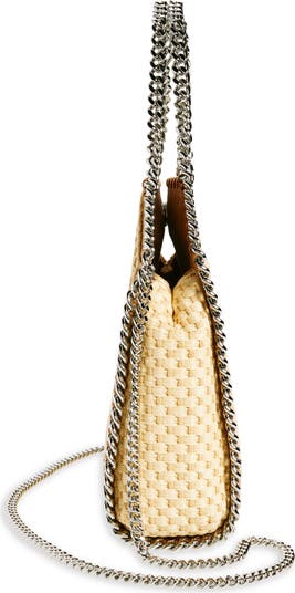 【Stella McCartney】 Falabella Mini raffia tote bag Falabella Mini raffia tote bag in beige - Stella Mc Cartney