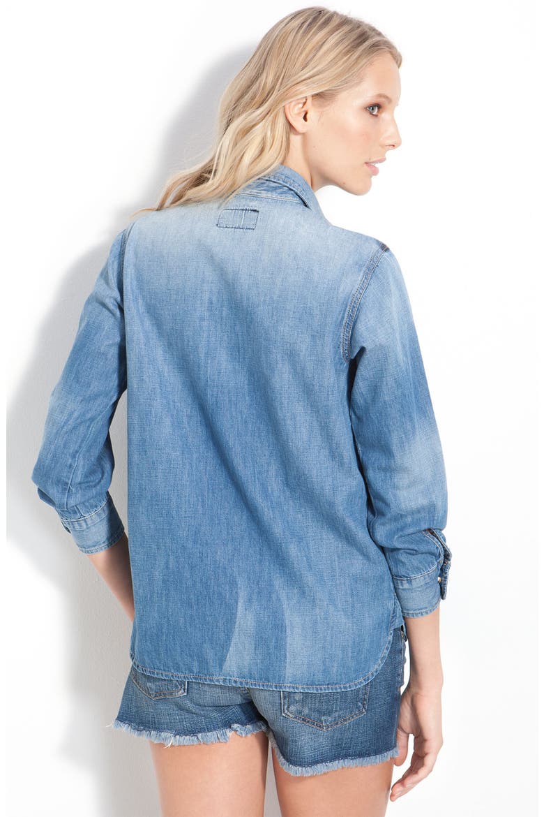 'The Perfect' Denim Shirt, Alternate, color, RIPTIDE