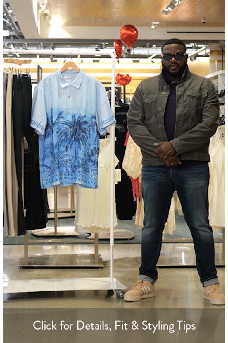 Hibiscus Hues Short Sleeve Silk Button-Up Shirt video
